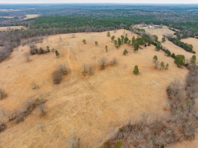 aerial view with a rural view and a forest view