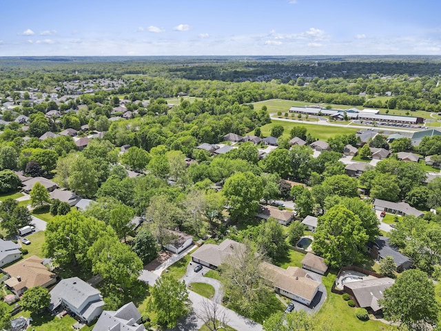 drone / aerial view with a residential view