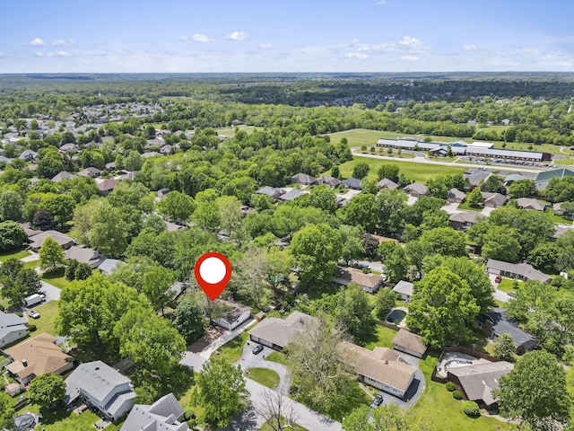 bird's eye view featuring a residential view