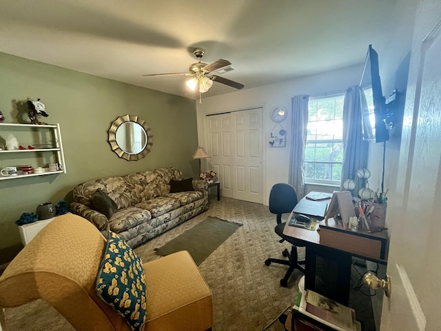 380 Deer Run Rd, Branson, MO 65616 - office with ceiling fan