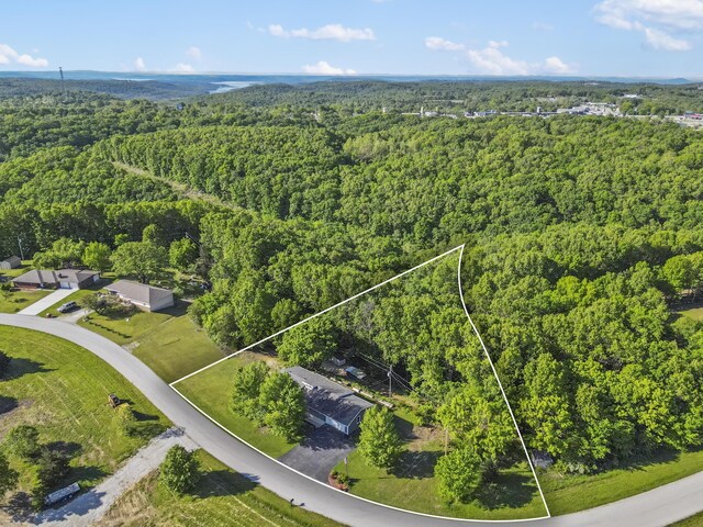 408 Meadowlark Rd, Branson West, MO 65737 - aerial view featuring a forest view