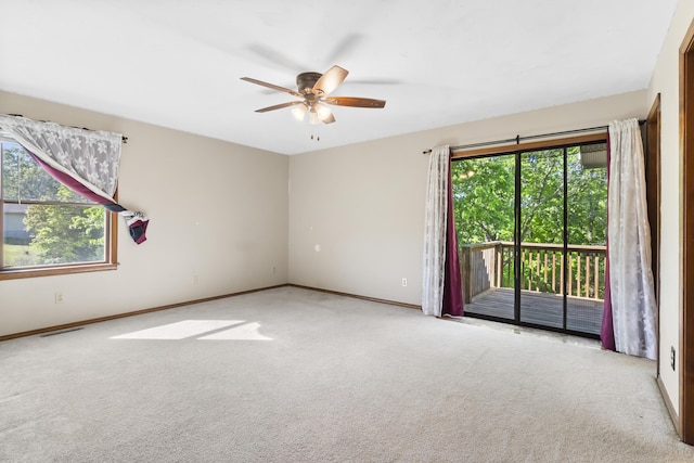 408 Meadowlark Rd, Branson West, MO 65737 - unfurnished room featuring ceiling fan, carpet flooring, and baseboards