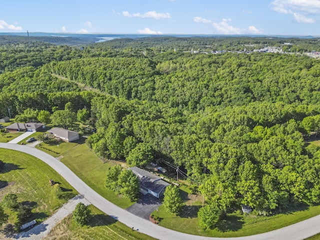 408 Meadowlark Rd, Branson West, MO 65737 - aerial view featuring a wooded view