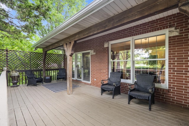 view of wooden deck