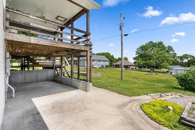 view of patio / terrace featuring driveway