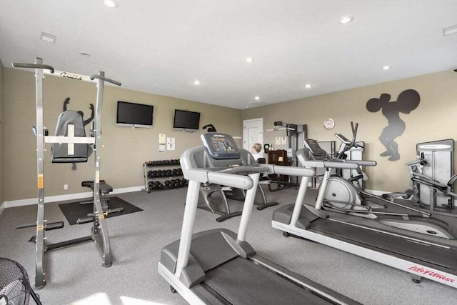 134 Monte Christo Dr, Hollister, MO 65672 - gym featuring recessed lighting