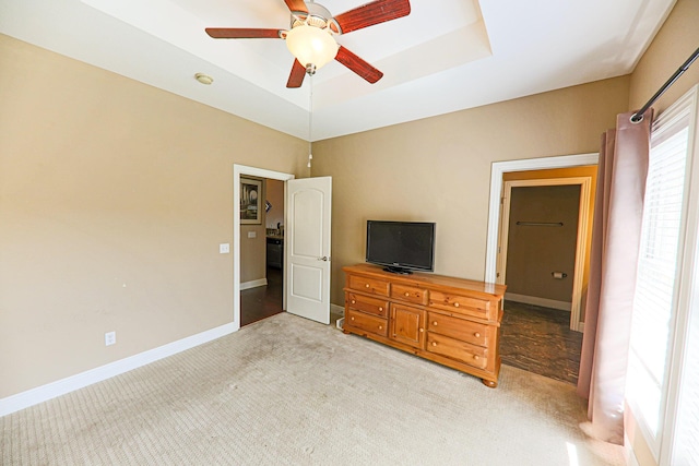 134 Monte Christo Dr, Hollister, MO 65672 - bedroom featuring light carpet, a ceiling fan, and baseboards