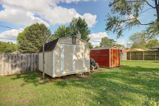view of shed