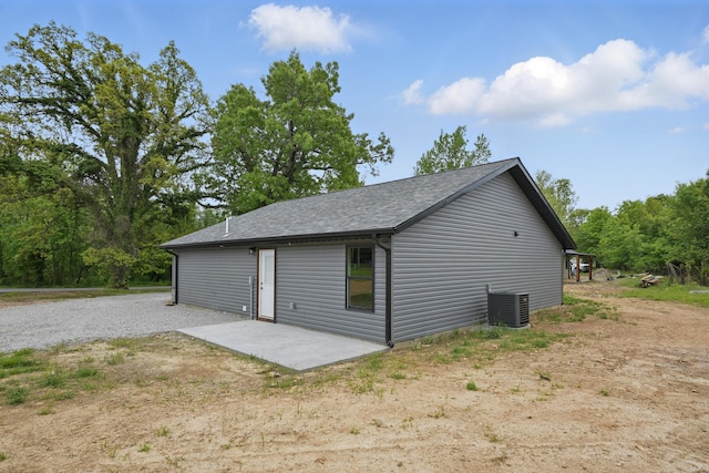 garage featuring central air condition unit