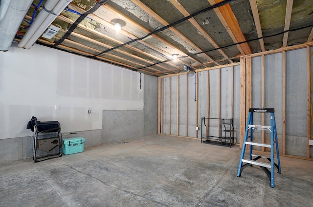basement featuring a garage