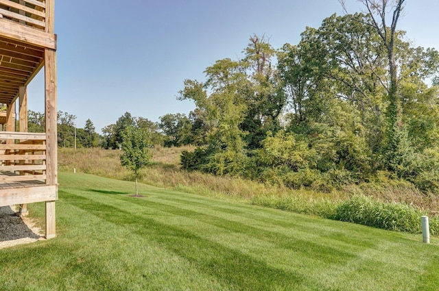 view of grassy yard
