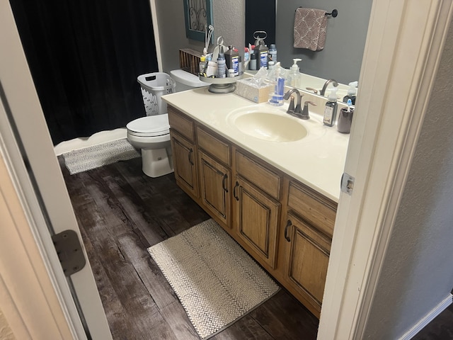 156 Southern Cross Dr, Clever, MO 65631 - bathroom featuring wood finished floors, vanity, and toilet