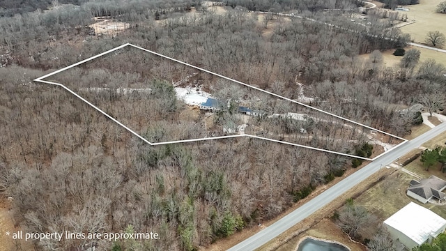70 Roseville Dr, Rogersville, MO 65742 - aerial view of property and surrounding area with property parcel outlined