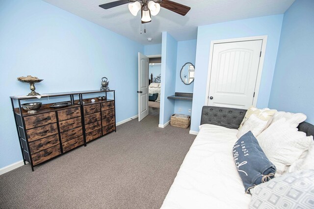 824 E Crystal Ave, Nixa, MO 65714 - bedroom with carpet floors, baseboards, ceiling fan, and a closet