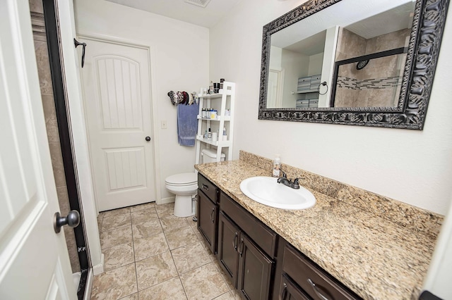 824 E Crystal Ave, Nixa, MO 65714 - full bath featuring a stall shower, toilet, and vanity