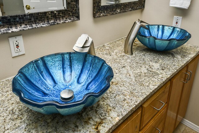 147 Liberty Ln, Kimberling City, MO 65686 - bathroom view of vanity and baseboards