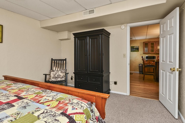 147 Liberty Ln, Kimberling City, MO 65686 - bedroom with a paneled ceiling, carpet, and baseboards