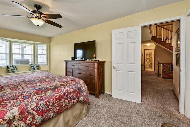 147 Liberty Ln, Kimberling City, MO 65686 - bedroom with carpet and a ceiling fan