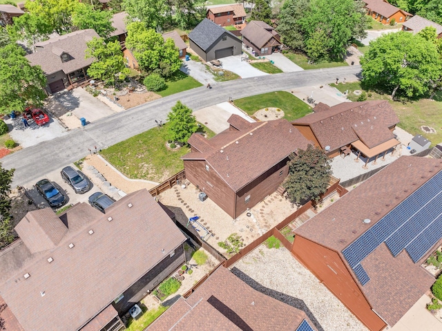 aerial view of residential area