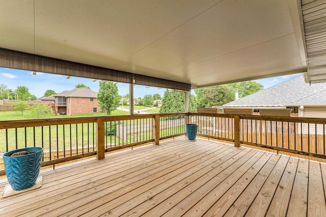 3742 W Village Ter, Springfield, MO 65810 - wooden deck with a lawn and a residential view