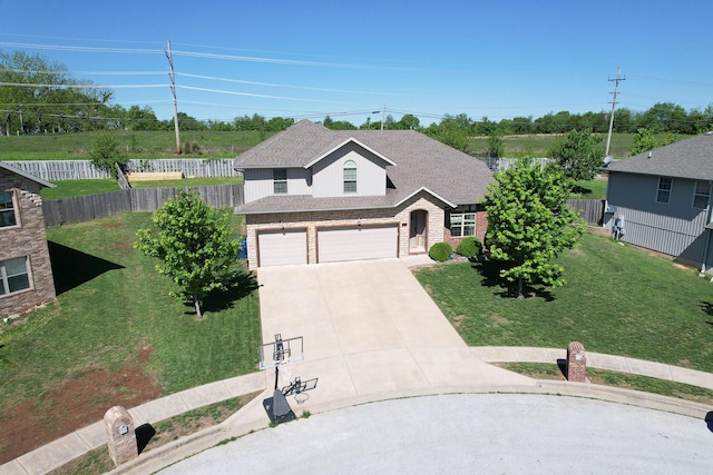 2107 S Gristmill Ct, Ozark, MO 65721 - traditional-style home with concrete driveway, brick siding, an attached garage, and a shingled roof