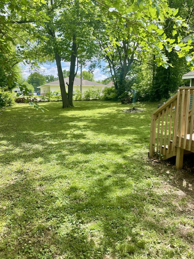 view of grassy yard