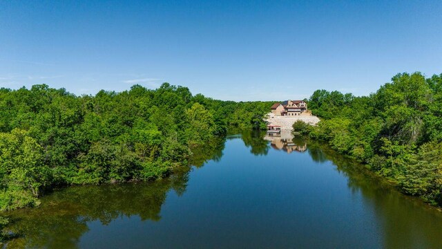 3701 S 1500th Rd, Rich Hill, MO 64779 - water view with a heavily wooded area