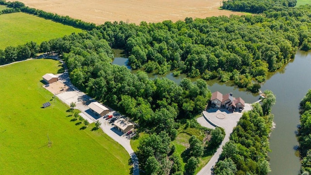 3701 S 1500th Rd, Rich Hill, MO 64779 - aerial view of sparsely populated area with a large body of water