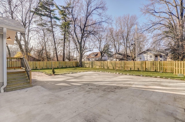 view of patio with a residential view