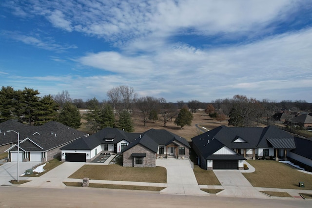 aerial view of residential area