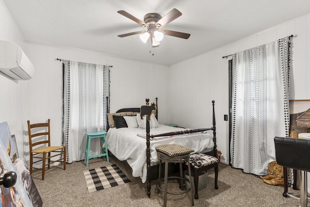 311 S Center St, Fordland, MO 65652 - carpeted bedroom with a wall mounted AC and ceiling fan