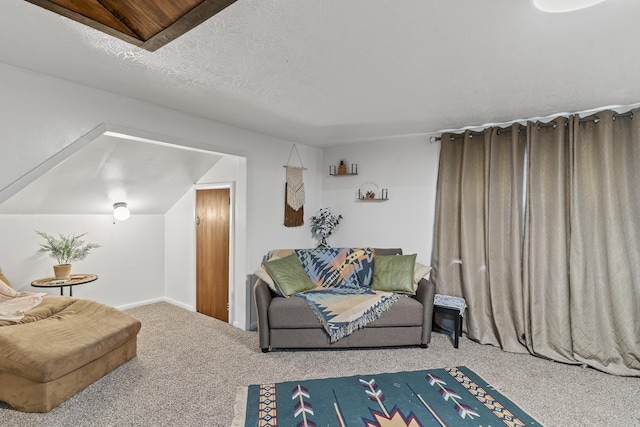 311 S Center St, Fordland, MO 65652 - living area featuring carpet floors, baseboards, and a textured ceiling