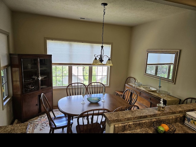 71 Birdie Ln Unit 3, Branson West, MO 65737 - dining room featuring a chandelier and a textured ceiling