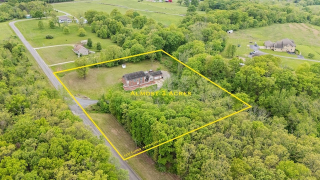 overview of rural landscape with property boundaries highlighted