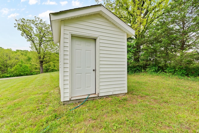 view of shed