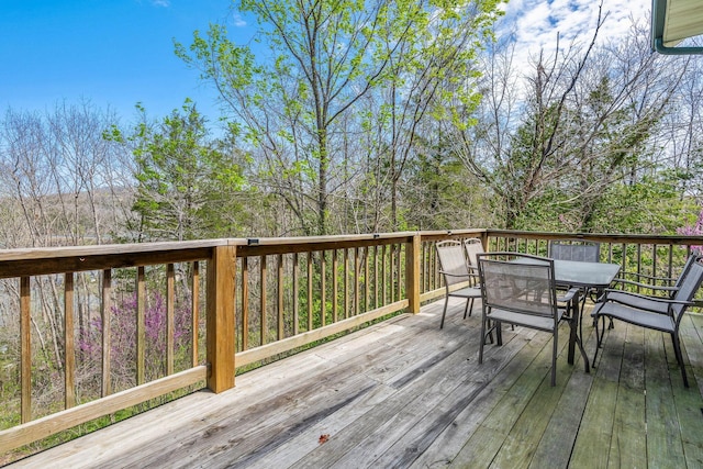 167 Motel Ln, Cape Fair, MO 65624 - wooden terrace featuring outdoor dining area