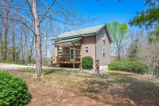 167 Motel Ln, Cape Fair, MO 65624 - view of front of property with covered porch and metal roof
