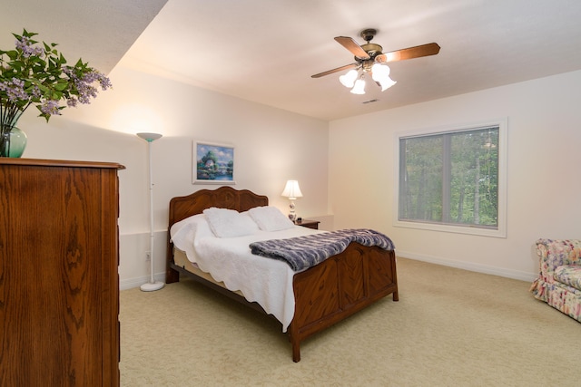 62 Turtledove Ln, Lampe, MO 65681 - bedroom with light colored carpet, baseboards, and ceiling fan