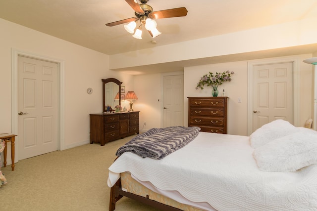 62 Turtledove Ln, Lampe, MO 65681 - bedroom featuring light colored carpet, ceiling fan, and baseboards