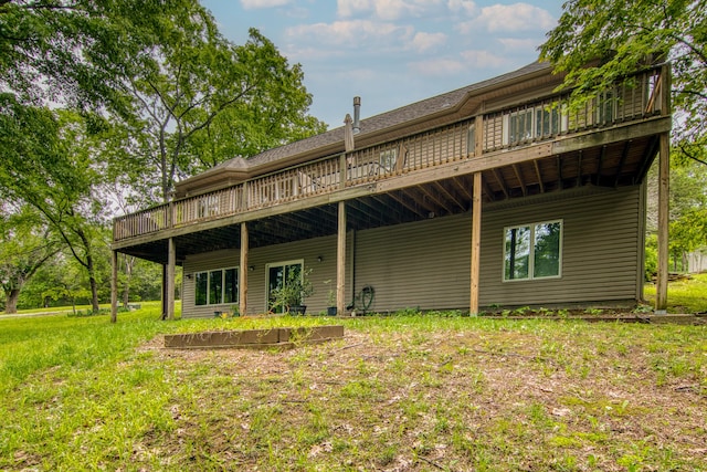 62 Turtledove Ln, Lampe, MO 65681 - rear view of house with a deck