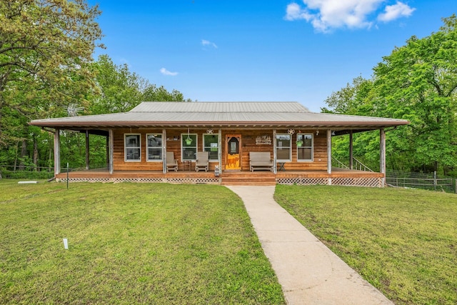 4949 S 196th Rd, Halfway, MO 65663 - view of front of house with a porch and metal roof