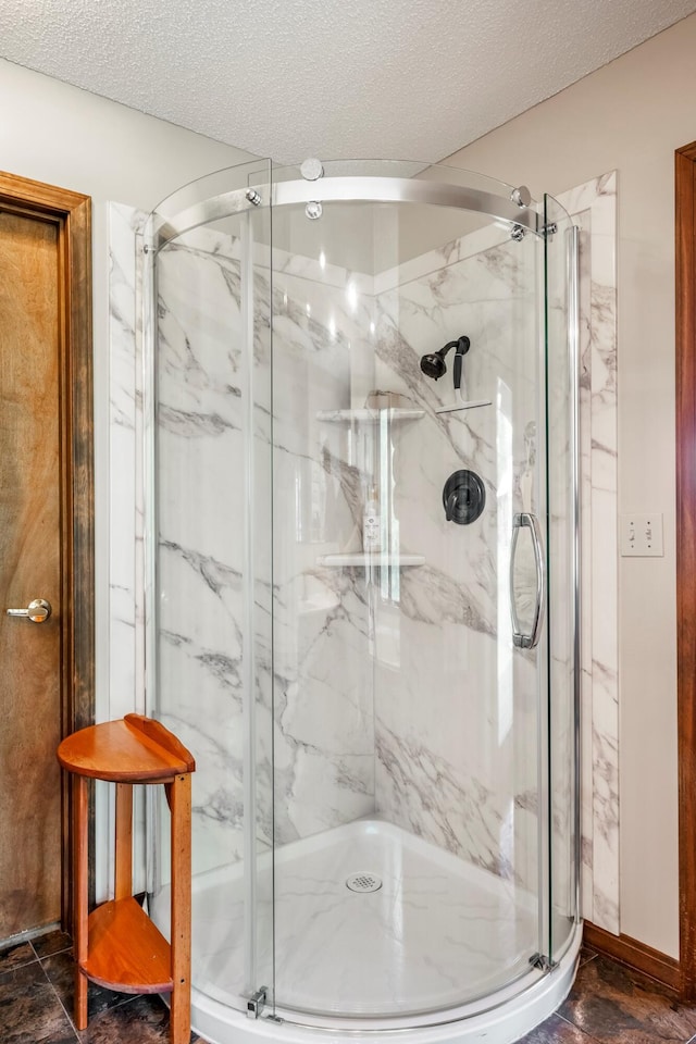 4949 S 196th Rd, Halfway, MO 65663 - full bath with a marble finish shower and a textured ceiling