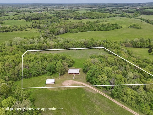 4949 S 196th Rd, Halfway, MO 65663 - aerial view of property's location featuring property parcel outlined