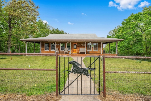 4949 S 196th Rd, Halfway, MO 65663 - view of front of home featuring a porch and a gate