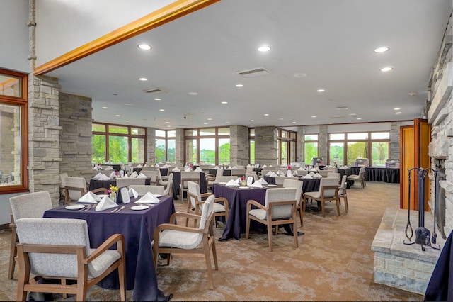 5245 S Stonehaven Dr, Springfield, MO 65809 - dining area featuring recessed lighting and plenty of natural light