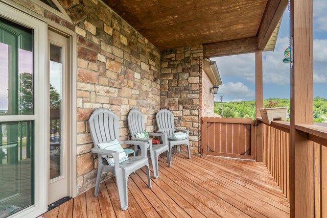 view of wooden terrace