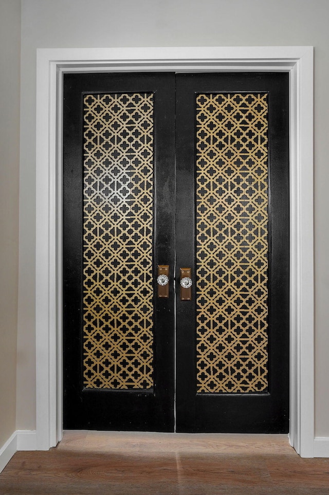 detailed view of wood finished floors