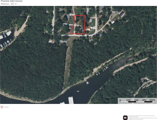 map of property location featuring property parcel outlined