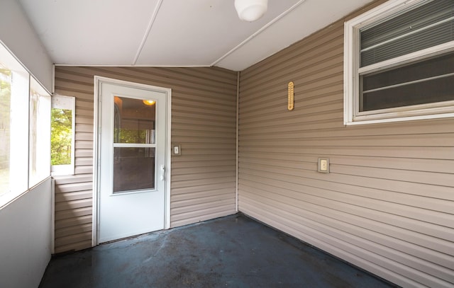 property entrance with a patio area