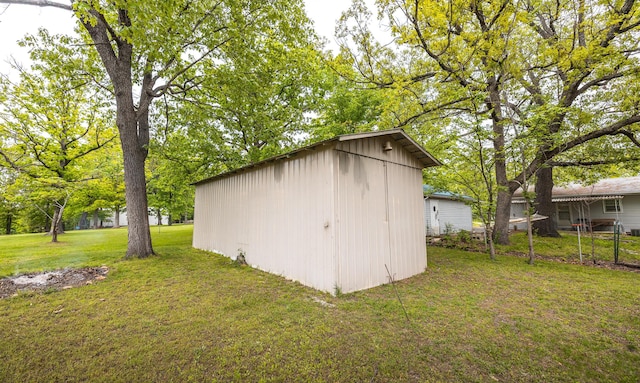 view of shed